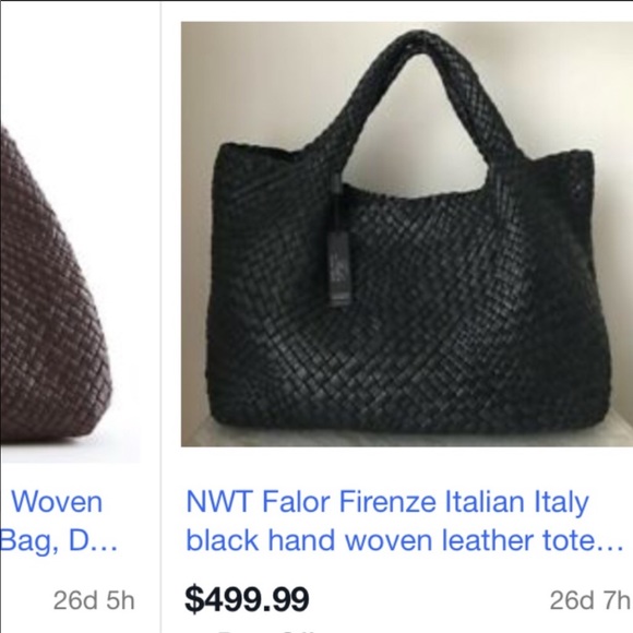 Falor genuine leather black woven Italian purse - Picture 6 of 6